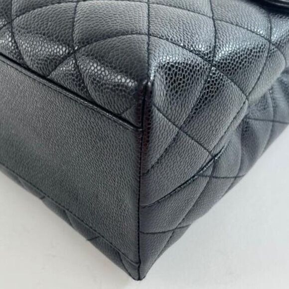 Chanel Caviar Leather Top Handle Flap Bag with SHW in Black - Picture 8 of 13